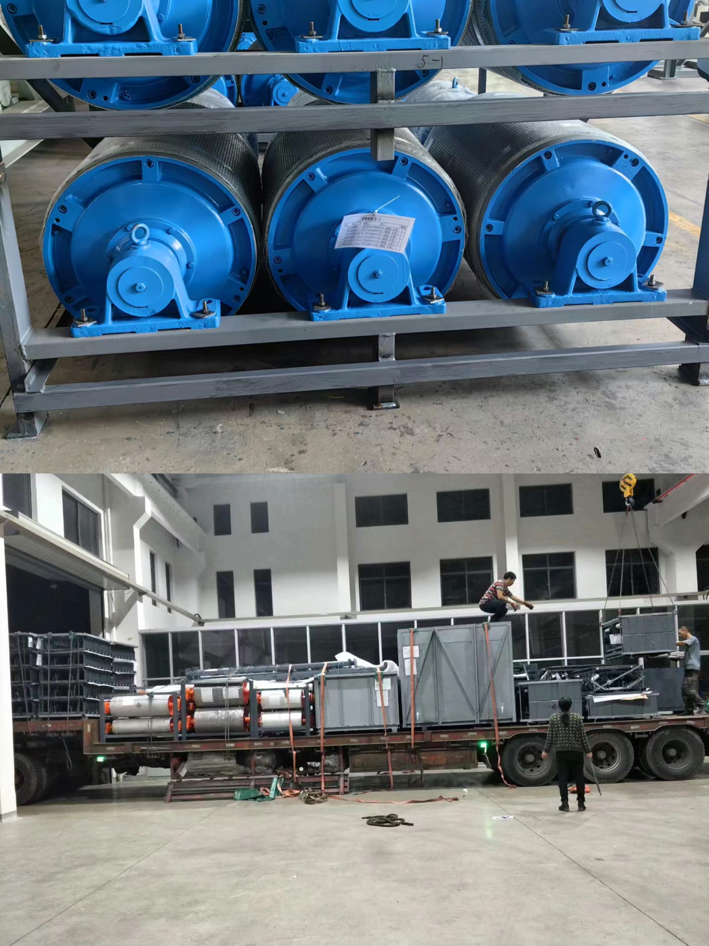 Delivery of belt conveyor parts